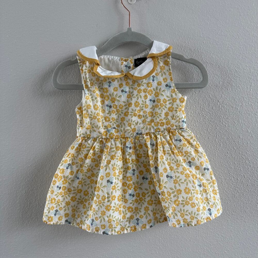 Cynthia Rowley Spring Summer Yellow Bumble Bee Top Dress Size 12 M